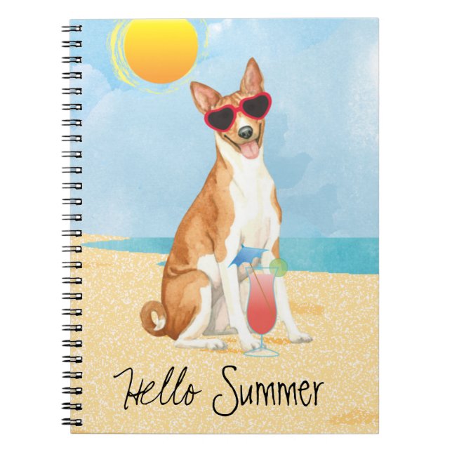 Summer Basenji-Notebook Notizblock (Vorderseite)
