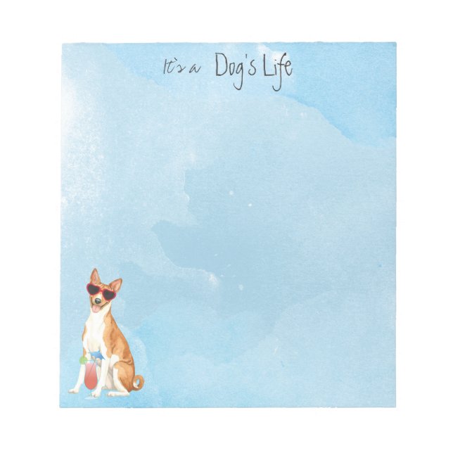 Summer Basenji Notepad Notizblock (Vorderseite)