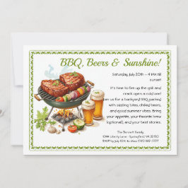 Summer BBQ & Beer Party Invitation – Backyard Cook Einladung