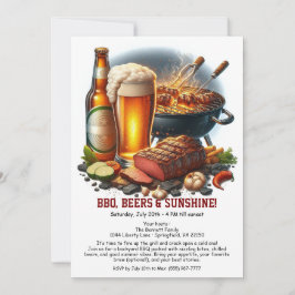 Summer BBQ & Beer Party Invitation – Backyard Cook Einladung