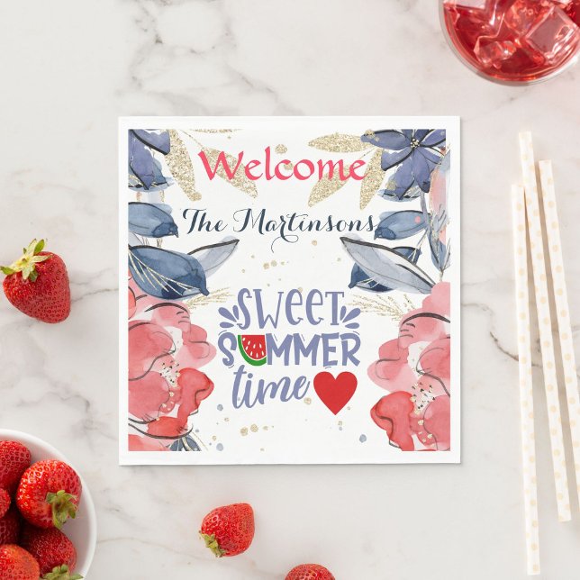Summer BBQ Picnic Personalized Paper   Serviette (Von Creator hochgeladen)