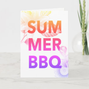 SUMMER BBQ vintage floral Einladung