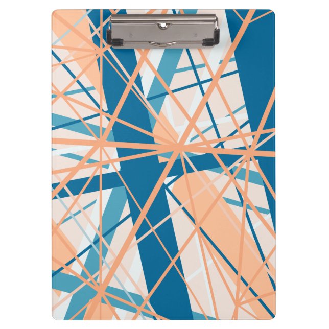 Summer Beach Abstrakt Geometrie Lines Clipboard Klemmbrett (Vorderseite)