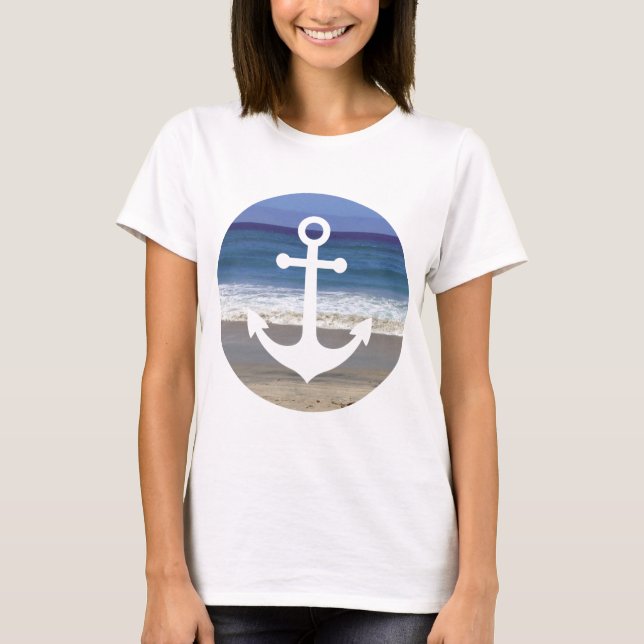 Summer Beach Anchor T-Shirt (Vorderseite)