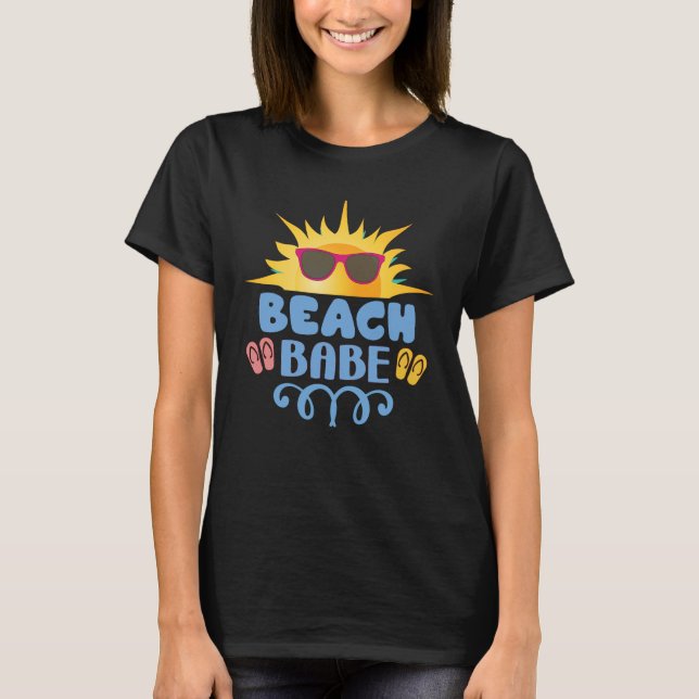 Summer Beach Babe Surfer T-Shirt (Vorderseite)