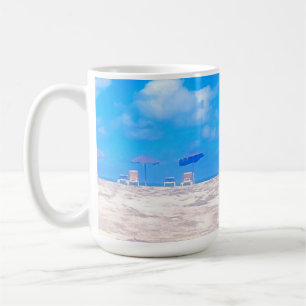 Summer Beach Blue White Kaffeetasse