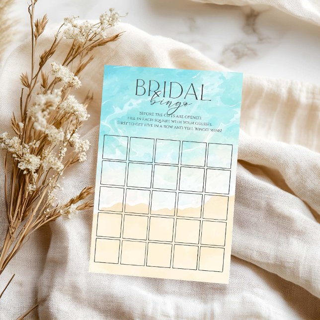 Summer Beach Brautparty Bridal Bingo (Von Creator hochgeladen)
