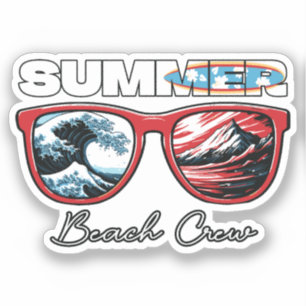 Summer Beach Crew - Summer Vibes Aufkleber