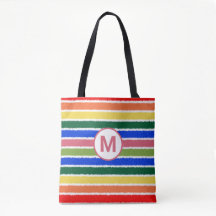 Summer Beach Fun Regenbogenstreifen Monogram