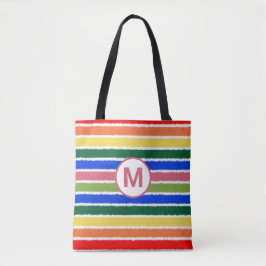 Summer Beach Fun Regenbogenstreifen Monogram