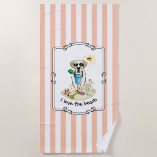Summer Beach Gelbe Labrador Labrador Retriever Dog Strandtuch