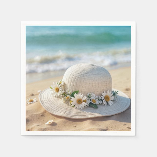 Summer Beach Hat Serviette (Vorderseite)