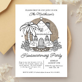 Summer Beach House sinkt im Party der Haushaltserw Einladung