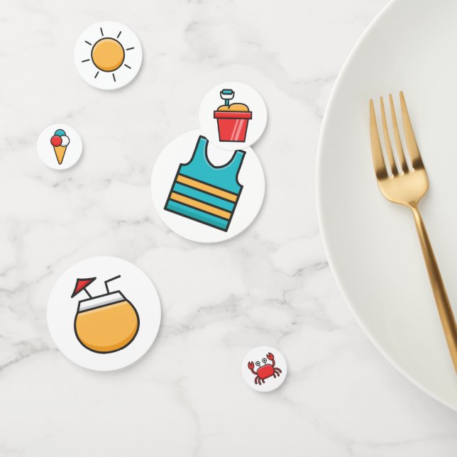 Summer Beach Icon Mix ID532 Konfetti (Gruppe)