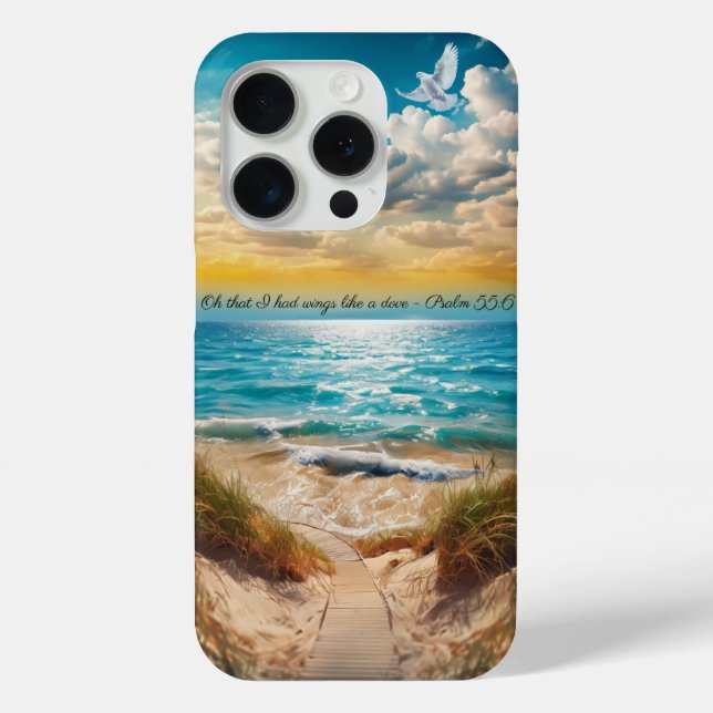 Summer Beach iPhone Gehäuse mit inspirierend Psalm Case-Mate iPhone Hülle (Rückseite)