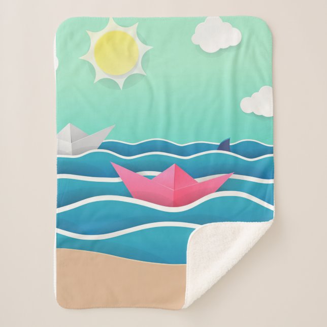 Summer Beach Landschaft Sherpadecke (Vorderseite)