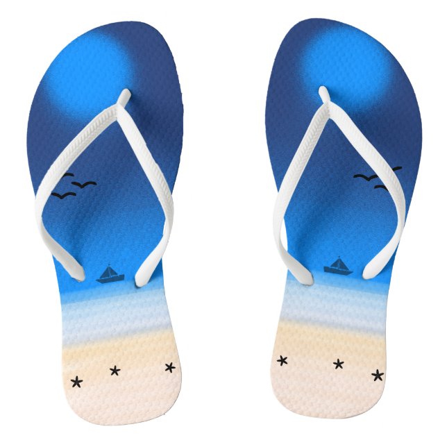 Summer Beach Midnight Blue Flip Flops (Fußbett)
