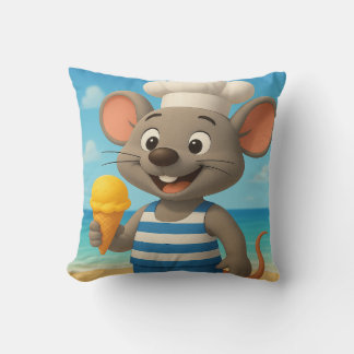 Summer Beach Mouse Pillow | Niedlicher Cartoon Url Kissen