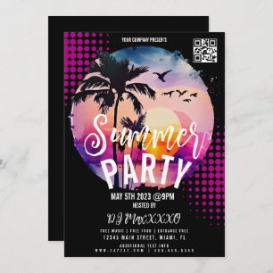 Summer Beach Night Event Party Bar Club Flyer Einladung
