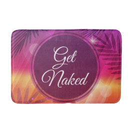 Summer Beach Night Palm Naked Badematte