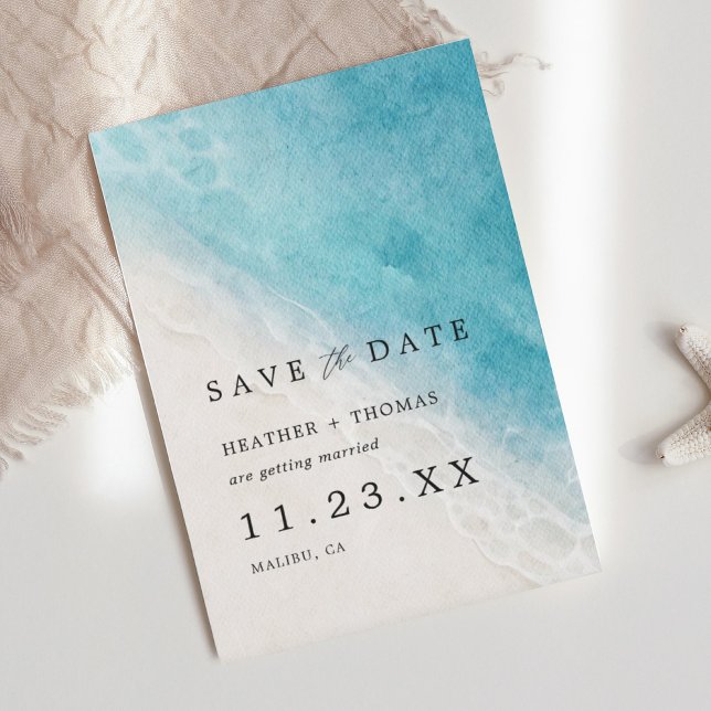 Summer Beach Ocean Coastal Blue Save The Date (Von Creator hochgeladen)