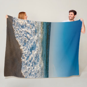 Summer Beach Ocean Waves Fleecedecke