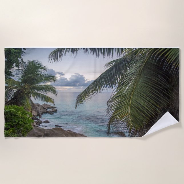 Summer Beach Palm Trees Strandtuch (Vorderseite)