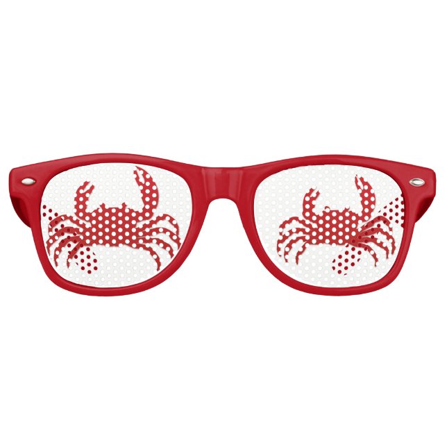 Summer Beach Party Crabs Sonnenbrille (Vorderseite)