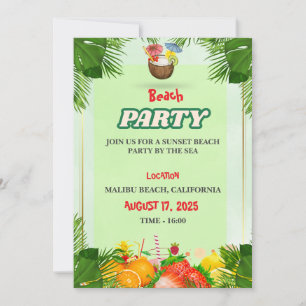 Summer Beach Party Einladung
