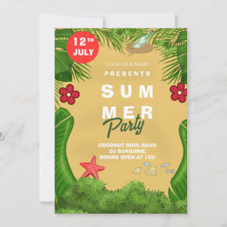Summer Beach Party Einladung