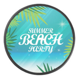 Summer Beach Party Eishockey Puck