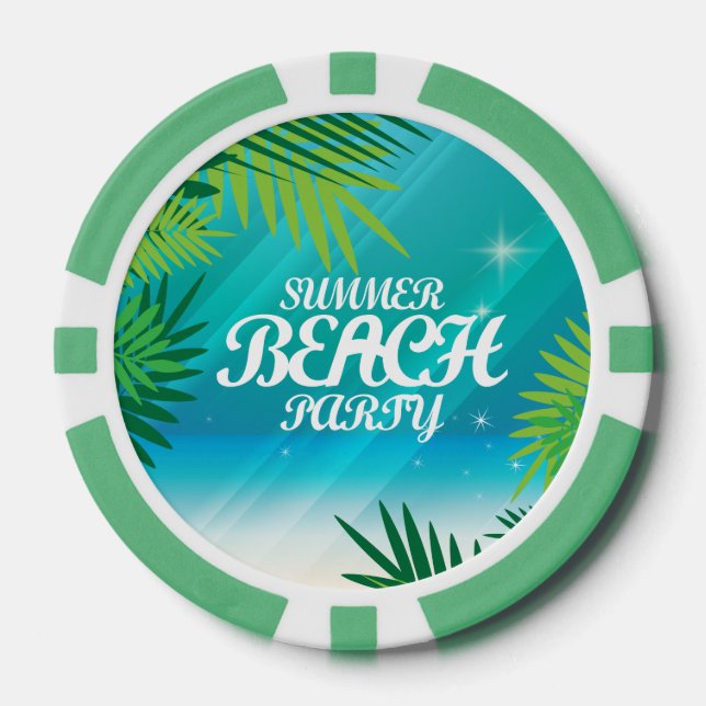 Summer Beach Party Pokerchips (Vorderseite)