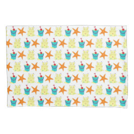 Summer Beach Party Sandcastle Starfish Pail Shovel Kissenbezug