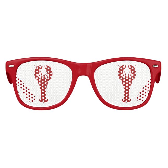 Summer Beach Party Seafood Lobsters Partybrille (Vorderseite)