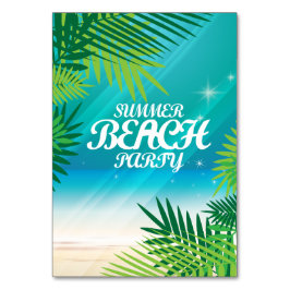 Summer Beach Party Tischnummer