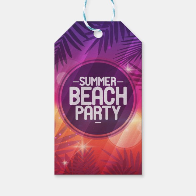 Summer Beach Partys Night Geschenkanhänger (Vorderseite)