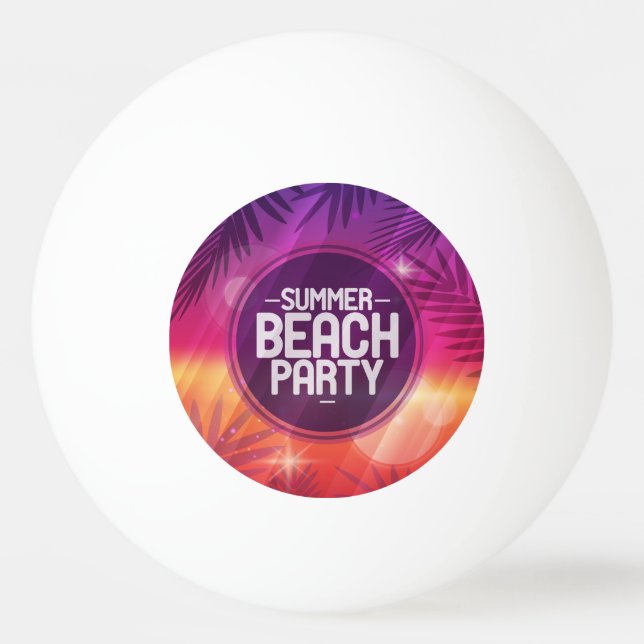Summer Beach Partys Night Tischtennisball (Vorderseite)