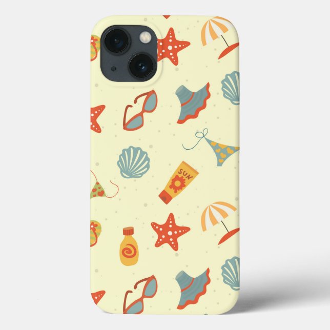 Summer Beach Pattern Case-Mate iPhone Hülle (Rückseite)
