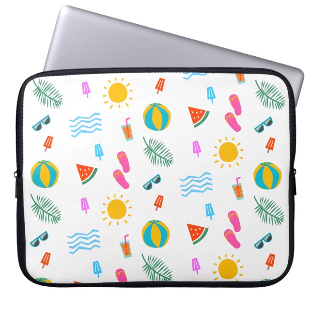Summer Beach Pattern Electronics Bag Laptopschutzhülle (Vorderseite)