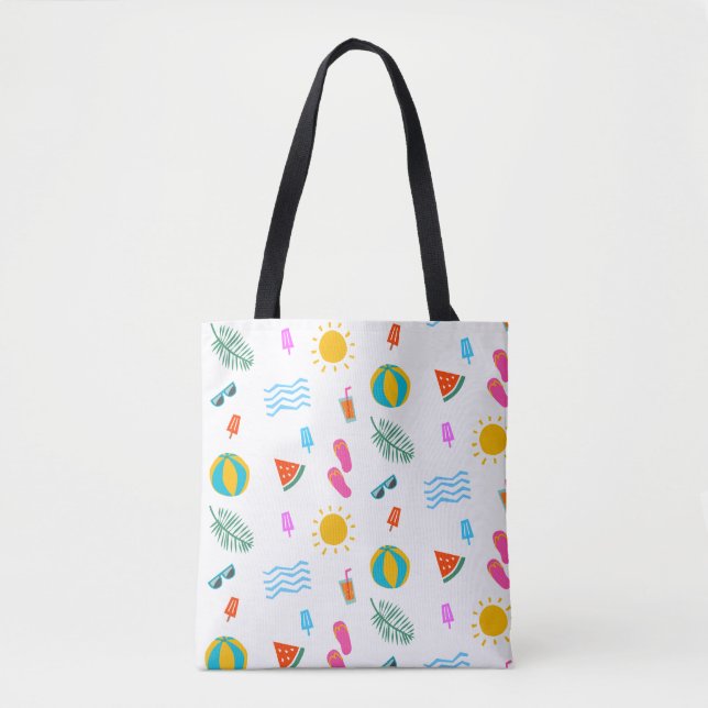 Summer Beach Pattern Tote Bag (Vorderseite)