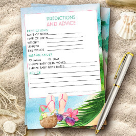 Summer Beach Predictions and Advice Card
