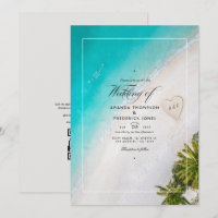 Summer Beach QR Code UAWG Wedding Monogram