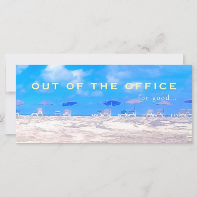 Summer Beach Retirement Congratulations Card (Vorderseite)