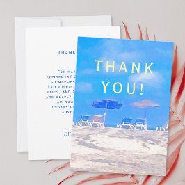 Summer Beach Retirement Party Thank You Card