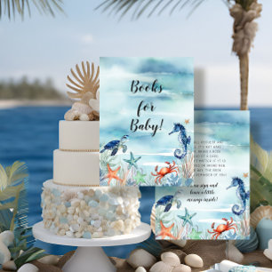 Summer Beach Sea Life Octopus Blue Books for Baby Begleitkarte