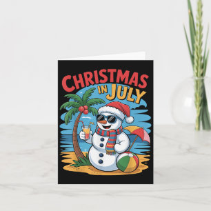 Summer Beach Snowman Weihnachten im Juli Funny Alo Karte