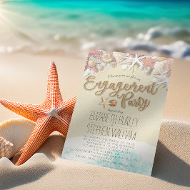 Summer Beach Starfish Hochzeitsszenter Einladung