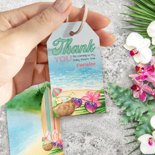 Summer Beach Surfboards und Mocktails Vielen Dank Geschenkanhänger