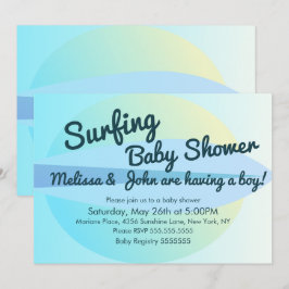 Summer Beach Surfing Kinderdusche Einladung