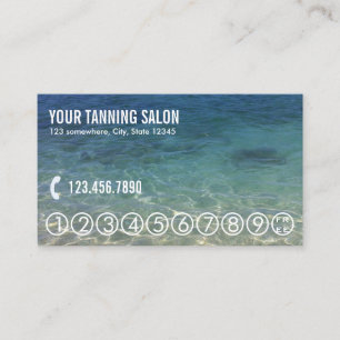 Summer Beach Tanning Salon Loyalty Punch Treuekarte